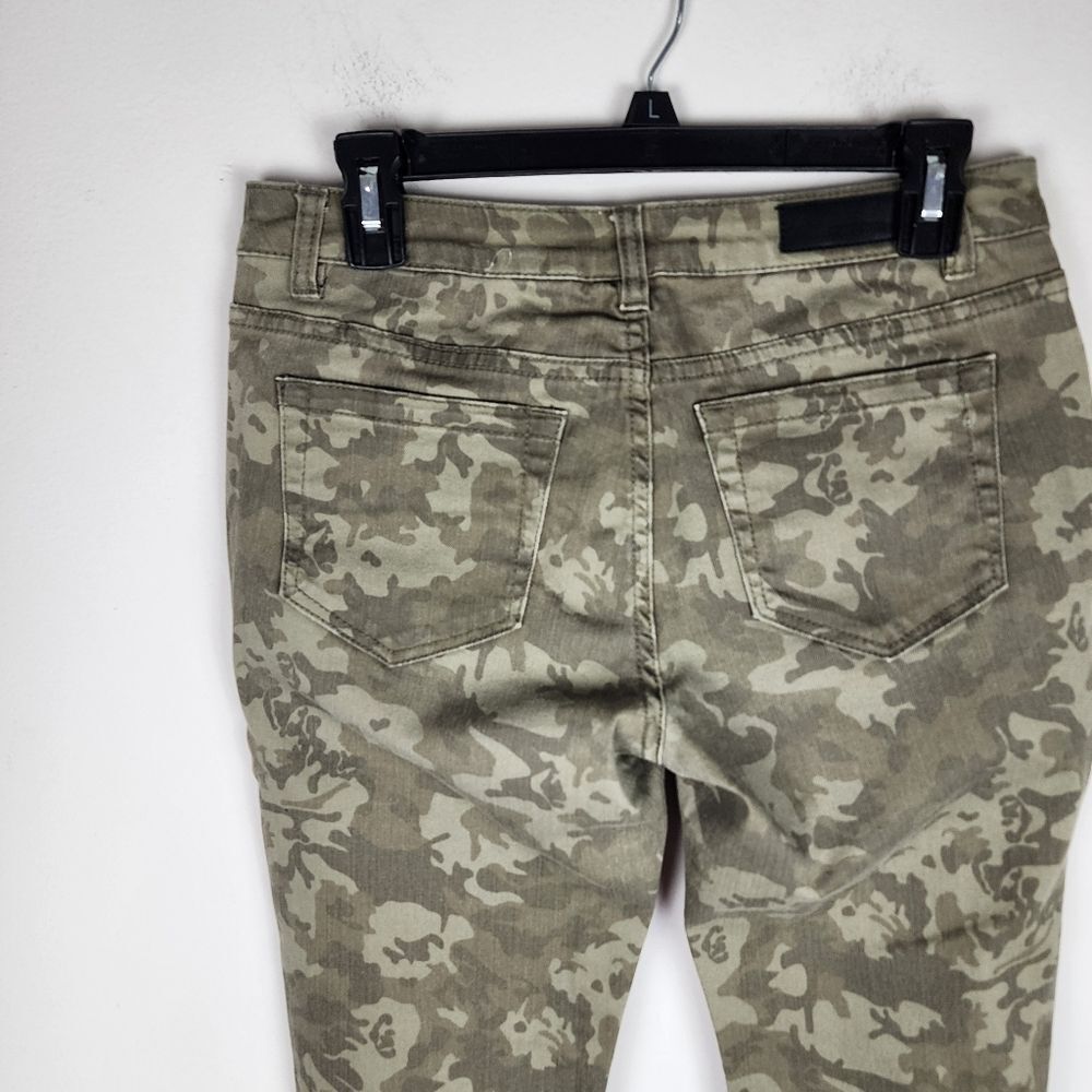 Kenneth Cole Reaction Camo Skinny Jeans Olive Green Army Green Size 27 - Picture 12 of 16